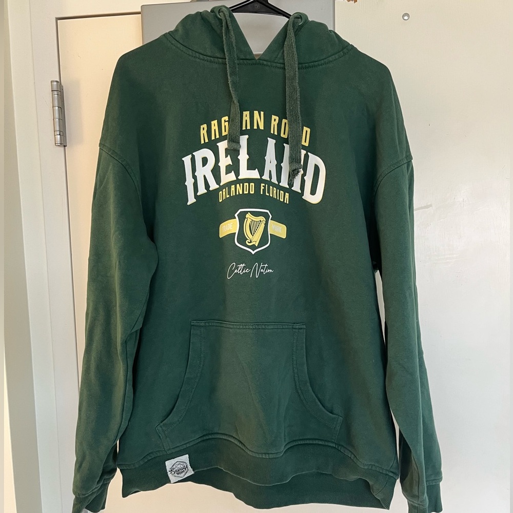 Dark Green Raglan Road Ireland Hoodie